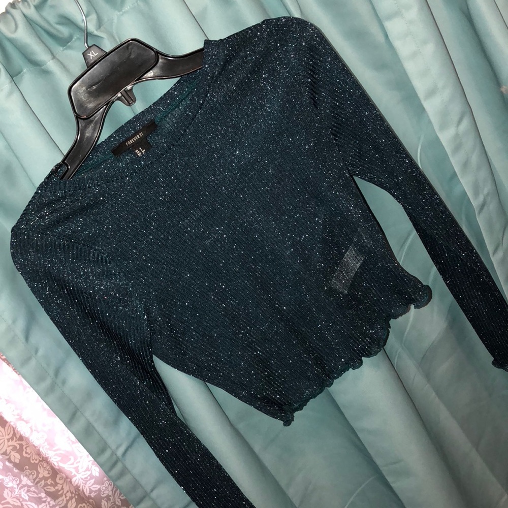 Sparkly sheer top!